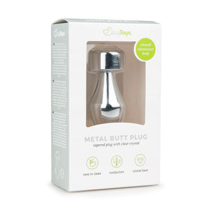 Easytoys Metal Butt Plug No. 12 Silver Plug With Clear Crystal Anal - Anal Metal Toys Easytoys 