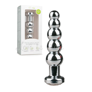 Easytoys Metal Butt Plug No. 14 Silver Plug With Clear Crystal Anal - Anal Metal Toys Easytoys 