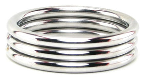 Echo Stainless Steel Triple Cock Ring 2 Inch For Him - Cock Rings Master Series 