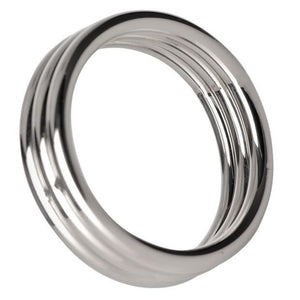 Echo Stainless Steel Triple Cock Ring 2 Inch For Him - Cock Rings Master Series 