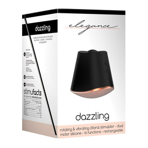 Shots Elegance Rotating & Vibrating Clitoral Stimulator Dazzling Black buy in Singapore LoveisLove U4ria