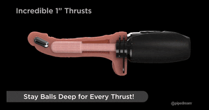 King Cock Plus Triple Threat 6.5 Inch Warming Thrusting Cock With Balls Light