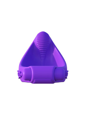 Fantasy C-Ringz Vibrating Silicone Taint-Alizer Purple Cock Rings - Fantasy C-Ringz Fantasy C-Ringz 