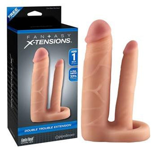 Fantasy X-tensions Double Trouble Extension 1 Inch For Him - Fantasy X-tensions Fantasy X-tensions 