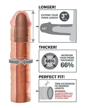 Fantasy X-tensions Mega Extension 3 Inch For Him - Fantasy X-tensions Fantasy X-tensions 