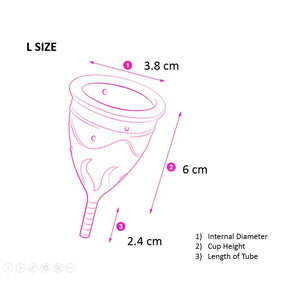Femintimate Eve Platinum Silicone Menstrual Cup For Her - Menstrual Cups Femintimate L 