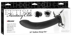 Fetish Fantasy Elite 10 Inch Hollow Strap-On Black Strap-Ons & Harnesses - Hollow Strap-Ons Pipedream Products 