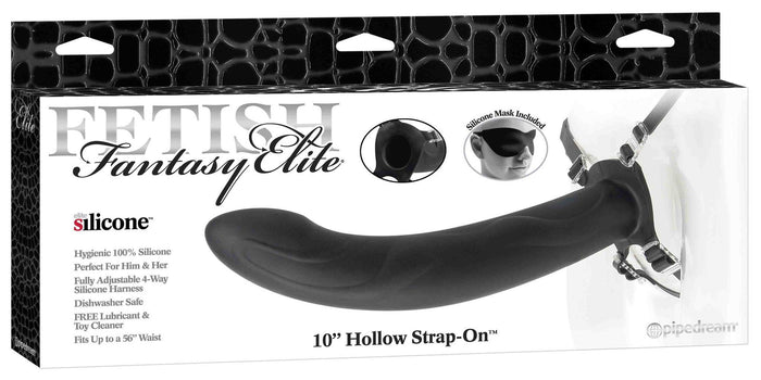 Fetish Fantasy Elite 10 Inch Hollow Strap-On Black [Special Last Piece SALE]