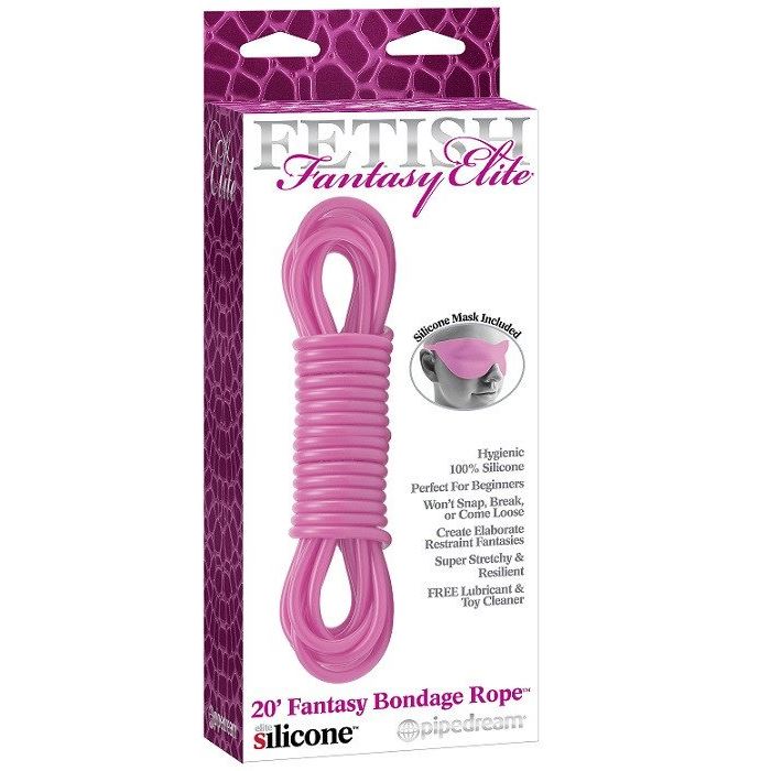 Fetish Fantasy Elite Silicone 20 Inch Fantasy Bondage Rope Pink (Last Piece)