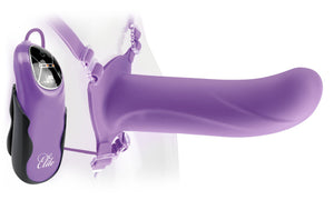 Fetish Fantasy Elite Vibrating 6 Inch Hollow Strap-On Purple Strap-Ons & Harnesses - Hollow Strap-Ons Pipedream Products Purple 