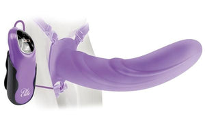 Fetish Fantasy Elite Vibrating 8 Inch Hollow Strap On Strap-Ons & Harnesses - Hollow Strap-Ons Pipedream Products Purple 