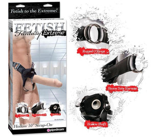 Fetish Fantasy Extreme Hollow 10 Inch Strap-On In Flesh (Clearance) Strap-Ons & Harnesses - Hollow Strap-Ons Pipedream Products 