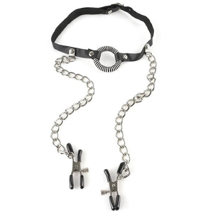 Fetish Fantasy Limited Edition O-Ring Gag & Nipple Clamps Bondage - Ball & Bit Gags Pipedream Products 