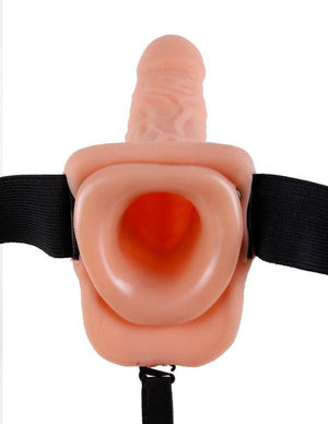 Fetish Fantasy Series 7 Inch Vibrating Hollow Strap-On With Balls Strap-Ons & Harnesses - Hollow Strap-Ons Pipedream Products 