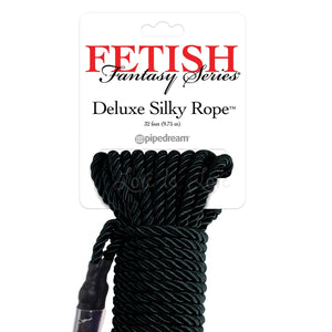 Fetish Fantasy Series Deluxe Silky Rope 32 Feet 9.75m Black ( Newly Replenished on May 19) Bondage - Ropes & Tapes Pipedream Products 