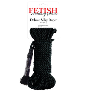 Fetish Fantasy Series Deluxe Silky Rope 32 Feet 9.75m Black ( Newly Replenished on May 19) Bondage - Ropes & Tapes Pipedream Products 