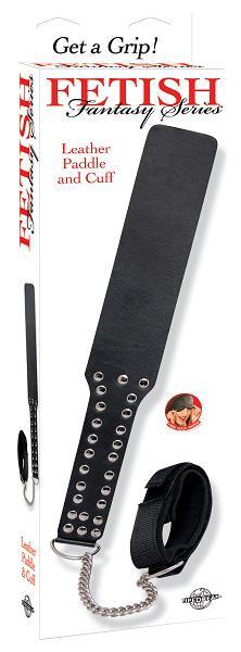 Fetish Fantasy Series Leather Paddle With Cuff