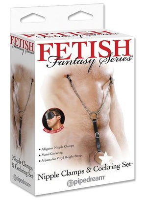 Fetish Fantasy Series Nipple Clamps And Cockring Set Nipple Toys - Nipple Clamps Pipedream Products 