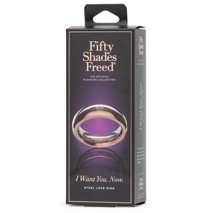Fifty Shades Freed I Want You. Now. Steel Love Ring Fifty Shades Freed Lovehoney 