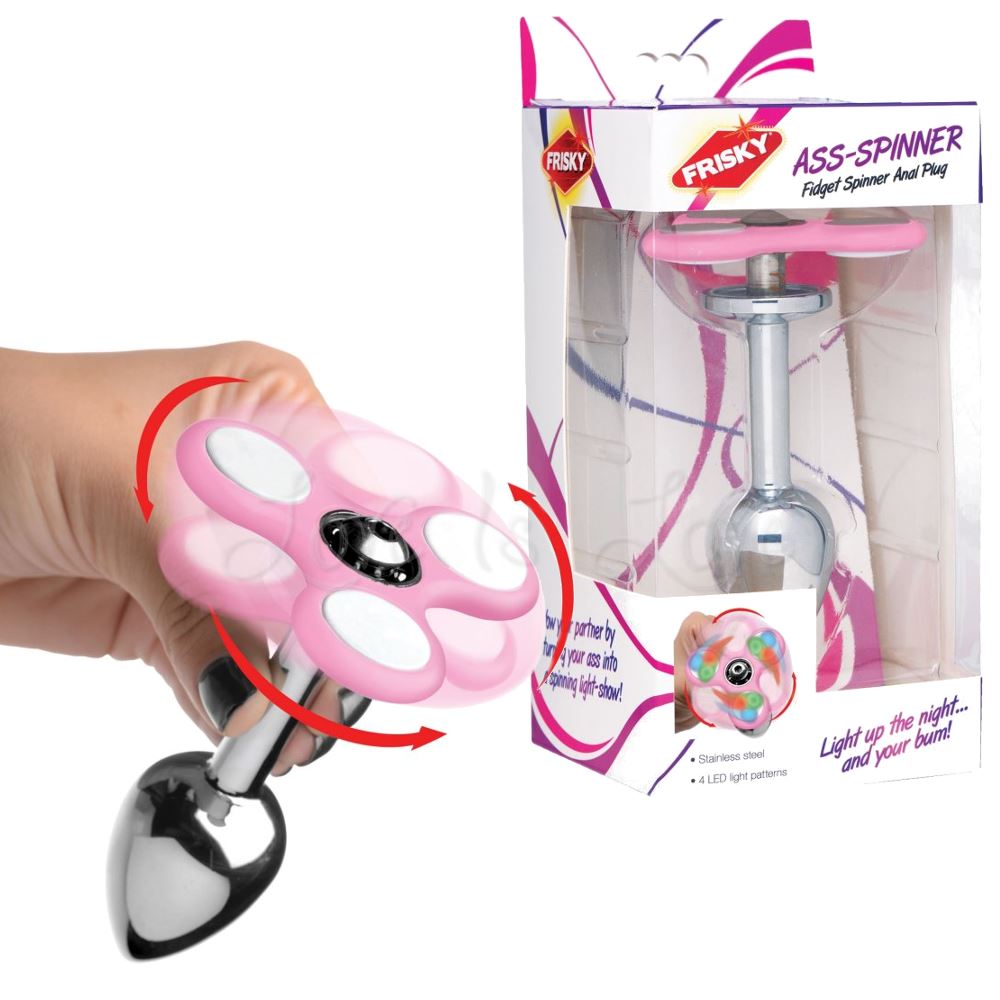 Frisky Light Up Fidget Spinner Anal Plug (Last Piece Clearance Sale) Love is Love Frisky Light Up Fidget Spinner Anal Plug (Last Piece Clearance Sale) Love is Love