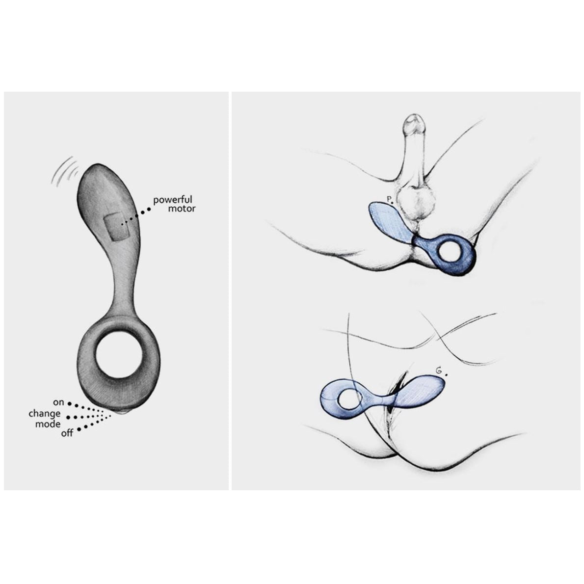 Fun Toys Gpop Male P-Spot and Female G-Spot Vibrator Royal Blue Love is Love Fun Toys Gpop Male P-Spot and Female G-Spot Vibrator Royal Blue Love is Love