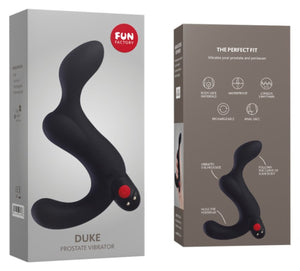 Fun Factory Duke Vibrating Prostate Massager Black or Deep Sea Blue (Premium Authorized Dealer)