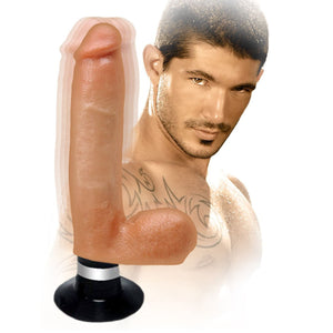 Genuine Cast Of Johnny 6X Vibrations Duo Touch Dong 7 Inch (Retail Popular 7 Inch Vibrating Dong) Vibrators - Realistic Vibrators Rascal 