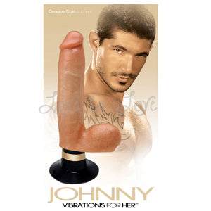 Genuine Cast Of Johnny 6X Vibrations Duo Touch Dong 7 Inch (Retail Popular 7 Inch Vibrating Dong) Vibrators - Realistic Vibrators Rascal 