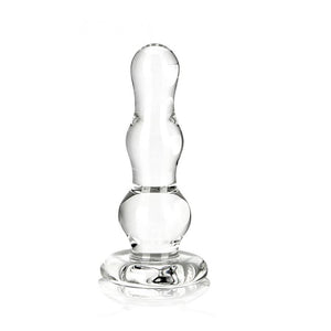 Glas 4 Inch Glass Butt Plug Love is Love Glas 4 Inch Glass Butt Plug Love is Love