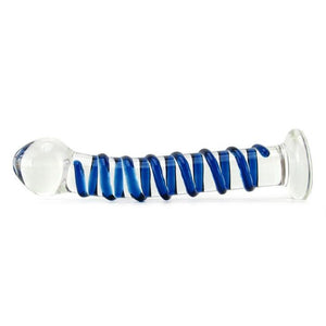 Glas Blue Spiral Glass Dildo (Newly Replenished On Nov 18) Dildos - Glass/Ceramic/Metal Glastoy 
