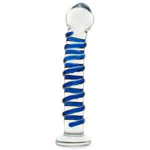 Glas Blue Spiral Glass Dildo (Newly Replenished On Nov 18) Dildos - Glass/Ceramic/Metal Glastoy 