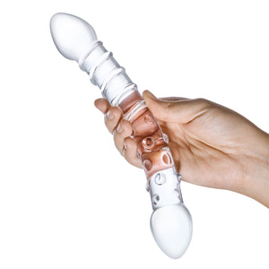 Glas 10" Double Trouble Glass Dildo buy at LoveisLove U4Ria Singapore