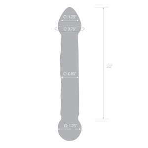 Glastoy Glas 6.5" Full Tip Textured Glass Dildo buy at LoveisLove U4Ria Singapore