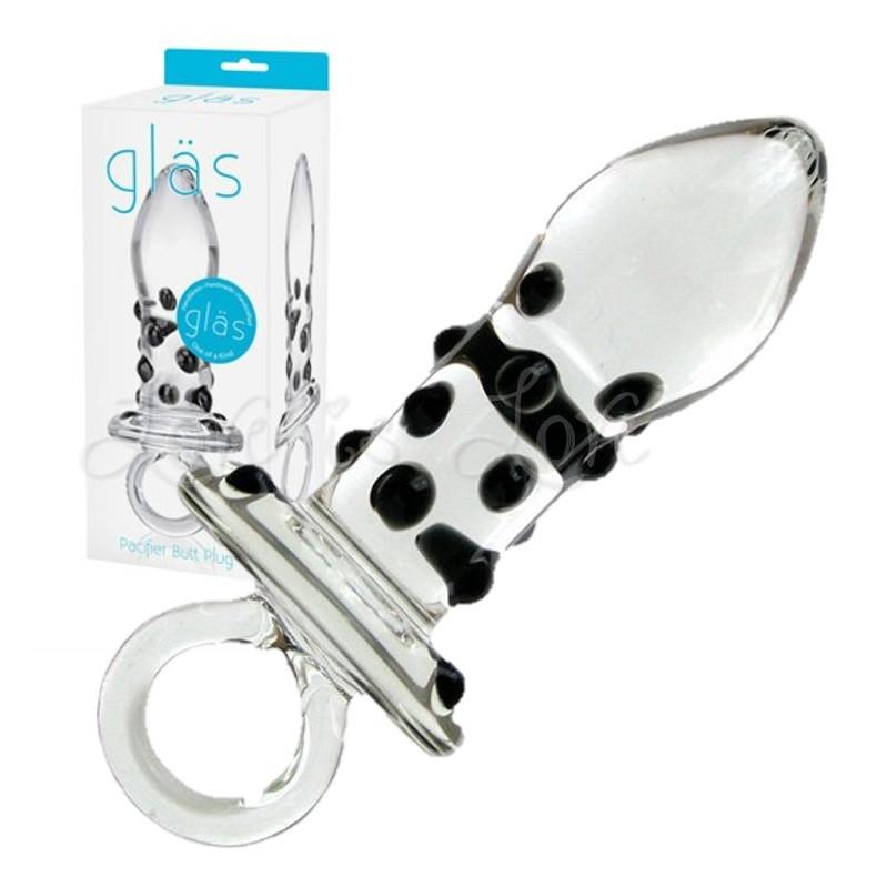 Glas Pacifier Glass Butt Plug With Ring Handle 5 Inch (Limited Period Love is Love Glas Pacifier Glass Butt Plug With Ring Handle 5 Inch (Limited Period Love is Love