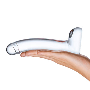 GLAS 7 inch Realistic Curved Glass G-Spot Dildo Glastoy buy at LoveisLove U4Ria Singapore