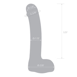 GLAS 7 inch Realistic Curved Glass G-Spot Dildo Glastoy buy at LoveisLove U4Ria Singapore