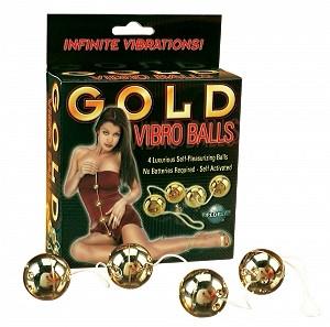 Gold Vibro Balls 4-pc Set For Her - Kegel & Pelvic Exerciser Pipedream Products 