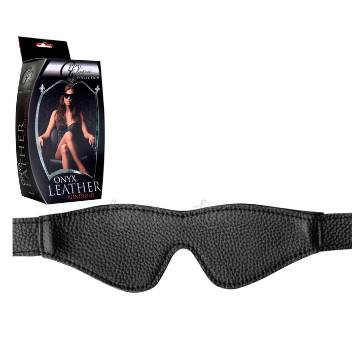 Greygasms Onyx Leather Blindfold