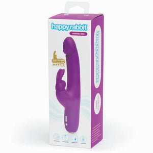 Happy Rabbit Slimline Realistic Rechargeable Rabbit Vibrator Purple Vibrators - Rabbit Vibrators Lovehoney 