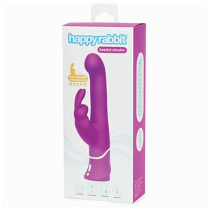 Happy Rabbit Vibrator Rechargeable Beaded G-Spot Purple Vibrators - Rabbit Vibrators Lovehoney 