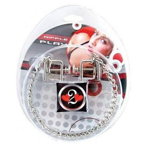 Heart To Heart H2H Nipple Press Clamps in Black or Chrome Nipple Toys - Nipple Clamps PHS International 