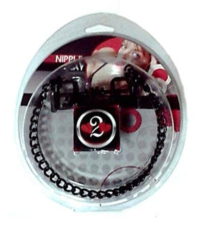 Heart To Heart H2H Nipple Press Clamps in Black or Chrome Nipple Toys - Nipple Clamps PHS International 