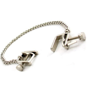 Heart To Heart H2H Nipple Press Clamps in Black or Chrome Nipple Toys - Nipple Clamps PHS International 
