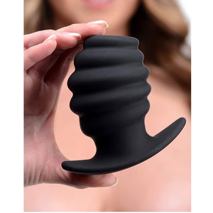 Master Series Hive Ass Tunnel Silicone Ribbed Hollow Anal Plug Small or Large buy in Singapore LoveisLove U4ria