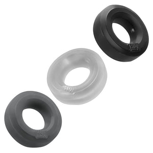 Oxballs Hunkyjunk Huj3 Plus Silicone C-Ring 3-Pack Tar Multi