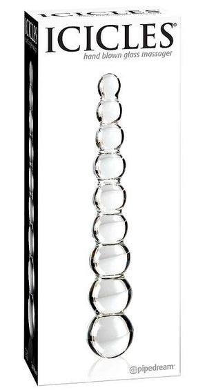 Icicles No. 2 Hand Blown Glass Massager 8.5 Inch Dildos - Glass/Ceramic/Metal ICICLES 