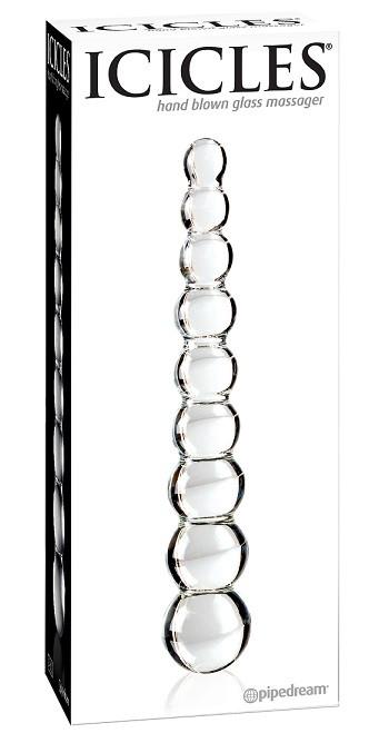 Icicles No. 2 Hand Blown Glass Massager 8.5 Inch