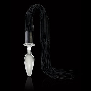 Icicles No. 49 Hand Blown Glass Massager Anal Plug With Flogger (Newly Replenished) Dildos - Glass/Ceramic/Metal ICICLES 