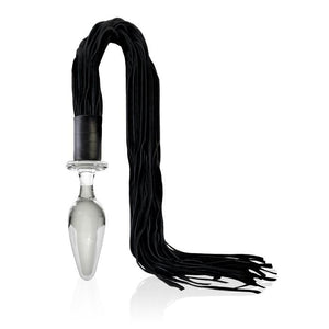 Icicles No. 49 Hand Blown Glass Massager Anal Plug With Flogger (Newly Replenished) Dildos - Glass/Ceramic/Metal ICICLES 