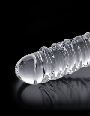 Icicles No. 63 Hand Blown Glass Massager With 8.25 Inch Realistic Straight Shaft Dildos - Glass/Ceramic/Metal ICICLES 